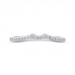 Round Diamond Wedding Band in 14K White Gold