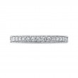 Round Diamond Half-Eternity Wedding Band in 14K White Gold