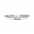 Round Diamond Half-Eternity Wedding Band in 14K White Gold