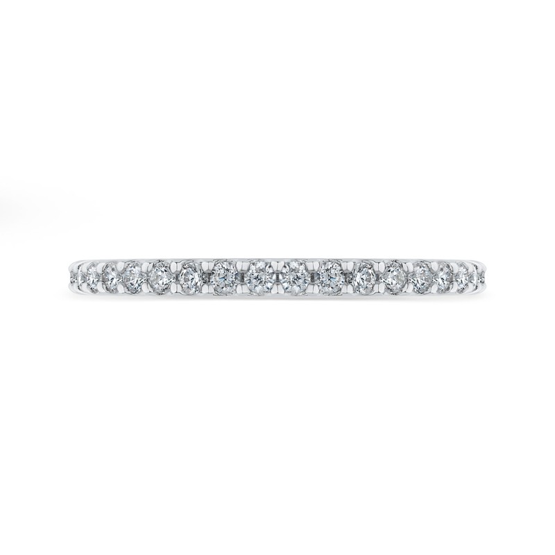 Round Diamond Wedding Band in 14K White Gold