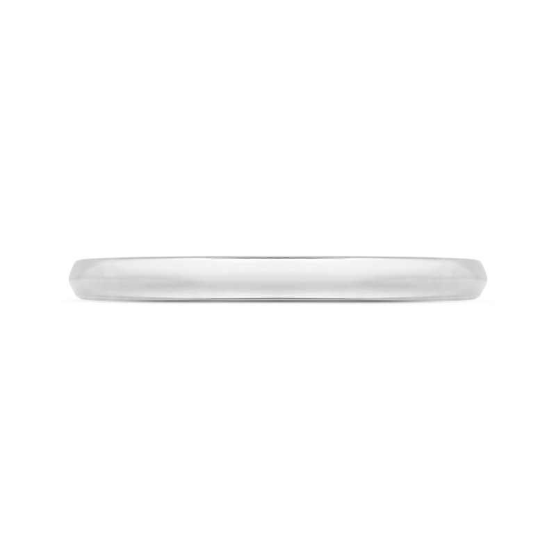 Plain Wedding Band in 14K White Gold
