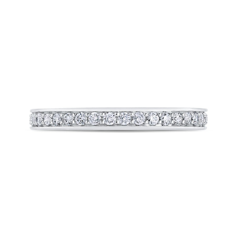 Round Diamond Wedding Band in 14K White Gold