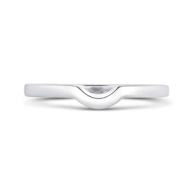 Plain Wedding Band in 14K White Gold