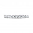 Round Diamond Half-Eternity Wedding Band in 14K White Gold