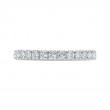 Euro Shank Round Diamond Half-Eternity Wedding Band In in 14K White Gold
