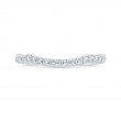 Round Diamond Half-Eternity Wedding Band in 14K White Gold