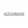 Round Diamond Half-Eternity Wedding Band in 14K White Gold