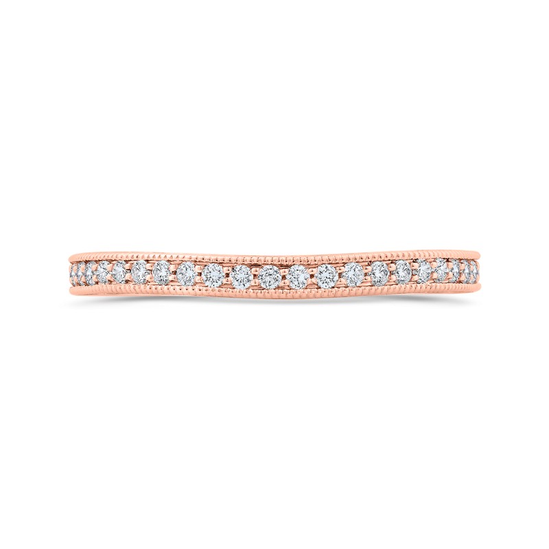 Round Diamond Wedding Band in 14K Rose Gold