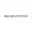 Diamond Crossover Shank Half-Eternity Wedding Band in 14K White Gold