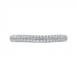Round Diamond Half-Eternity Wedding Band in 14K Two Tone Gold