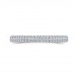 Round Diamond Half-Eternity Wedding Band in 14K Two Tone Gold