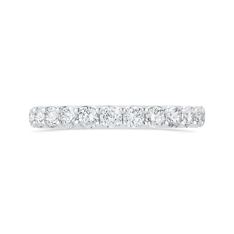 Half-Eternity Round Diamond Wedding Band in 14K White Gold