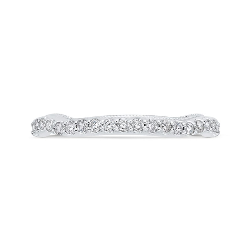 Diamond Half-Eternity Wedding Band in 14K White Gold