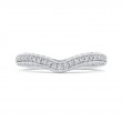 Round Half-Eternity Diamond Wedding Band in 14K White Gold