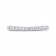 Round Half Run Diamond Wedding Band in 14K White Gold