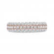 Diamond Wedding Band in 14K Two Tone Gold