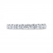 Round Diamond Half-Eternity Wedding Band in 14K White Gold