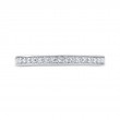 Euro Shank Round Diamond Wedding Band in 14K White Gold