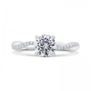 Diamond Engagement Ring in 14K White Gold (Semi-Mount)
