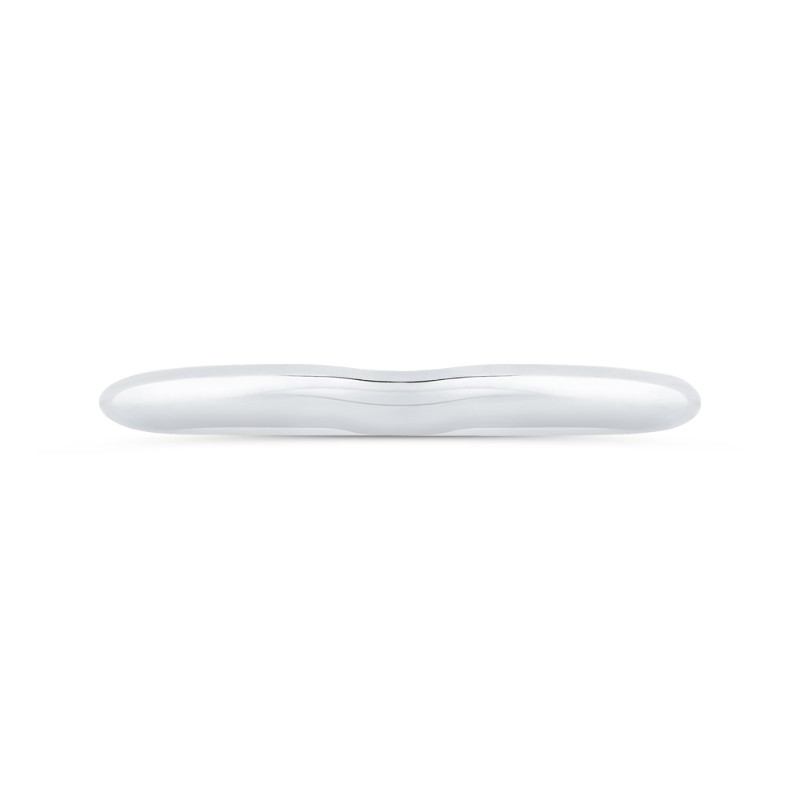 Plain Wedding Band in 14K White Gold