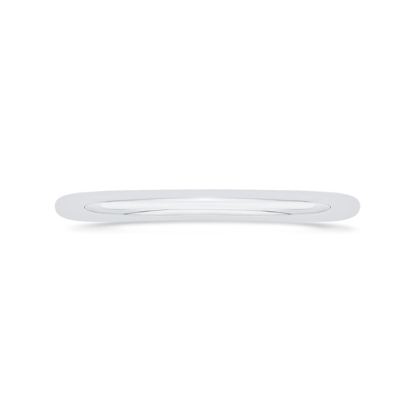 Plain Wedding Band in 14K White Gold