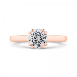 Solitaire Engagement Ring in 14K Rose Gold (Semi-Mount)