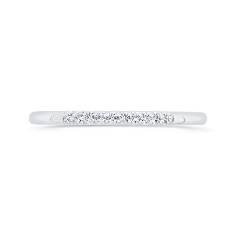 Diamond Wedding Band in 14K Two Tone Gold