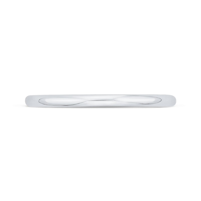 Plain Wedding Band in 14K Two Tone Gold