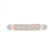 Diamond Wedding Band in 14K Two Tone Gold
