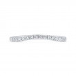 Half Run Round Diamond Wedding Band in 14K White Gold