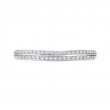 Euro Shank Double Row Diamond Wedding Band in 14K White Gold