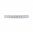 3/4 Run Round Diamond Wedding Band in 14K White Gold