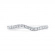 Half Run Round Diamond Wedding Band in 14K White Gold