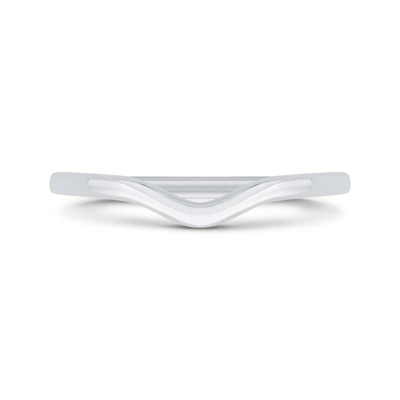 Plain Wedding Band in 14K White Gold