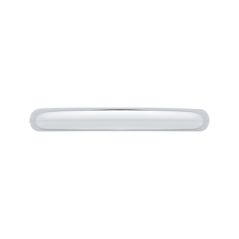 Plain Wedding Band with Milgrain 14K White Gold