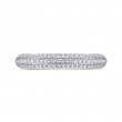Three Row Diamond Wedding Band in 14K White Gold