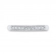 Diamond Wedding Band with Milgrain 14K White Gold