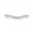 Half Run Diamond Wedding Band in 14K White Gold