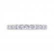Half Run Diamond Wedding Band with Round Shank in 14K White Gold