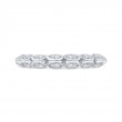 Bezel Set Double Row Diamond Wedding Band in 14K White Gold