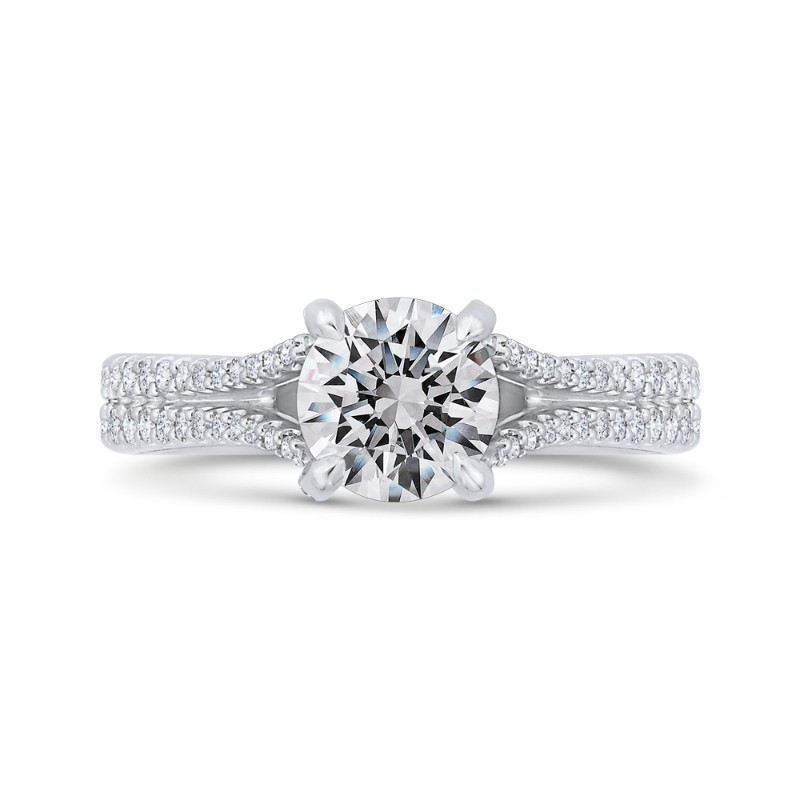 Split Shank Diamond Split Shank Engagement Ring in 14K White Gold (Semi-Mount)