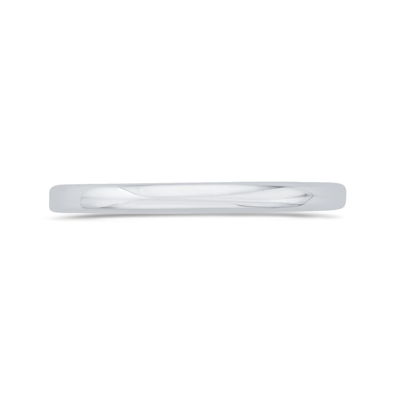 Plain Wedding Band in 14K White Gold