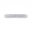 Three Row Diamond Wedding Band in 14K White Gold