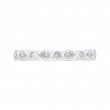 Bezel Set Diamond Wedding Band in 14K White Gold