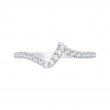 Round Diamond Half-Eternity Wedding Band in 14K White Gold