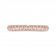 Double Row Diamond Wedding Band with Round Shank in 14K Rose Gold