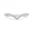 Half Run Diamond Wedding Band in 14K White Gold