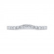 Diamond Counter Wedding Band in 14K White Gold