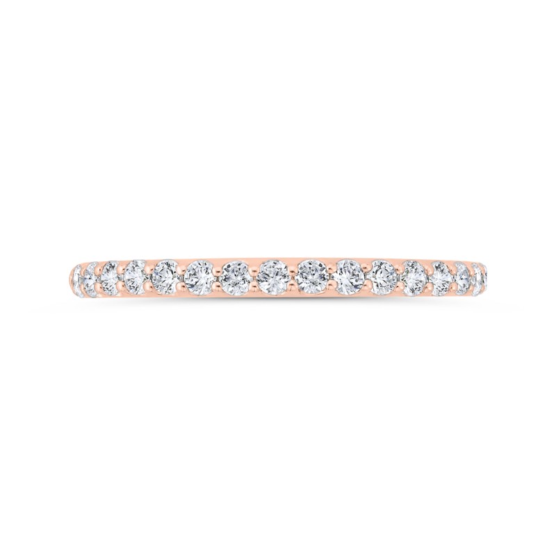 Diamond Wedding Band in 14K Rose Gold