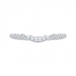 Round Diamond Half-Eternity Wedding Band in 14K White Gold